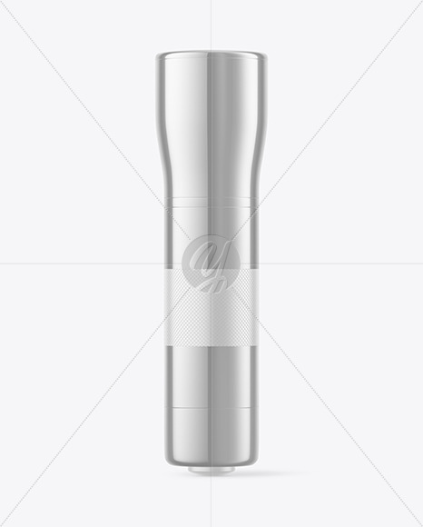 Glossy Metallic Flashlight Mockup