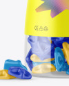 Plastic Bottle with Gummies Mockup Plastic Bottle with Gummies Mockup