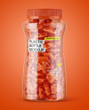 Plastic Bottle with Gummies Mockup Plastic Bottle with Gummies Mockup