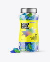 Plastic Bottle with Gummies Mockup