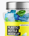 Plastic Bottle with Gummies Mockup