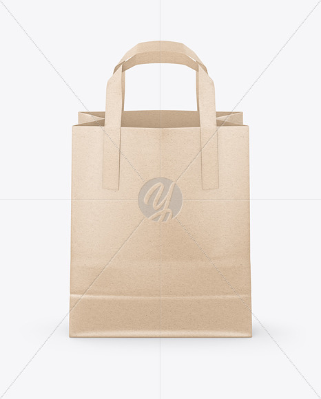 Kraft Paper Bag w/ Handles Mockup