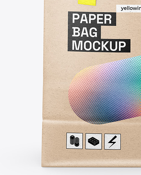 Kraft Paper Bag w/ Handles Mockup