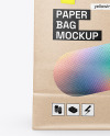 Kraft Paper Bag w/ Handles Mockup