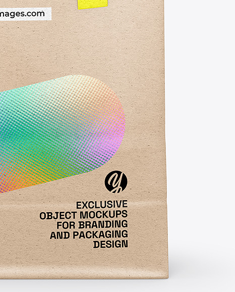 Kraft Paper Bag w/ Handles Mockup