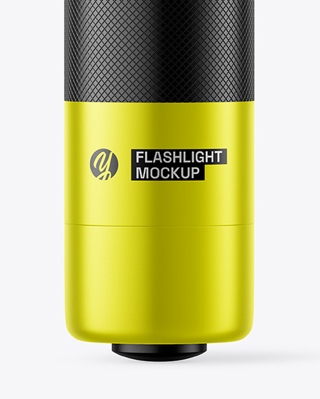 Matte Metallic Flashlight Mockup