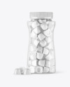 Plastic Bottle with Gummies Mockup Plastic Bottle with Gummies Mockup