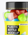 Plastic Bottle with Gummies Mockup Plastic Bottle with Gummies Mockup