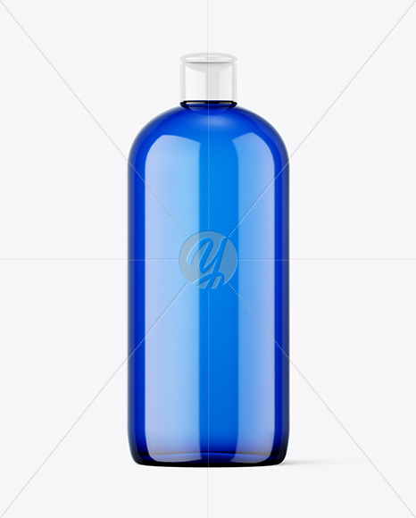 Blue Plastic Bottle Mockup