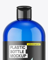 Blue Plastic Bottle Mockup