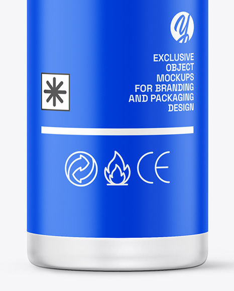 Frosted Glass Cosmetic Bottle with Pump Mockup