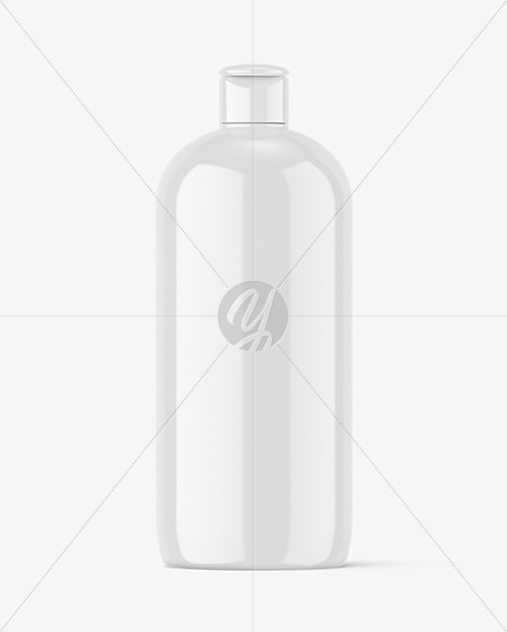 Glossy Plastic Bottle Mockup