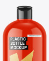 Glossy Plastic Bottle Mockup