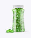 Plastic Bottle with Gummies Mockup