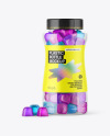 Plastic Bottle with Gummies Mockup