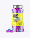 Plastic Bottle with Gummies Mockup