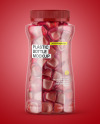 Plastic Bottle with Gummies Mockup