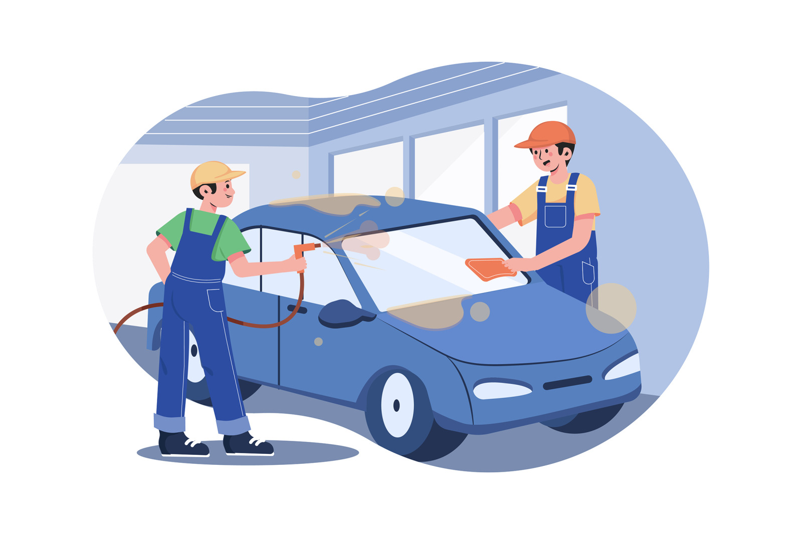M488_Car Wash Service Illustrations M488_Car Wash Service Illustrations