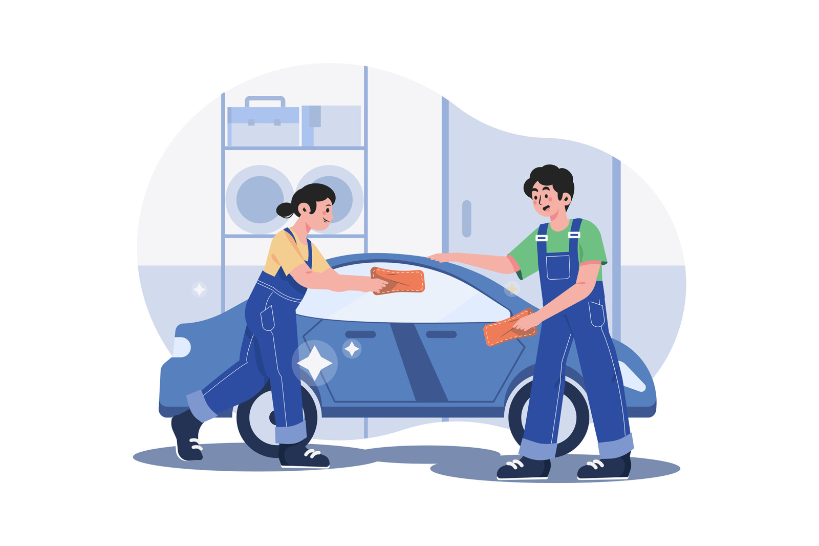 M488_Car Wash Service Illustrations M488_Car Wash Service Illustrations