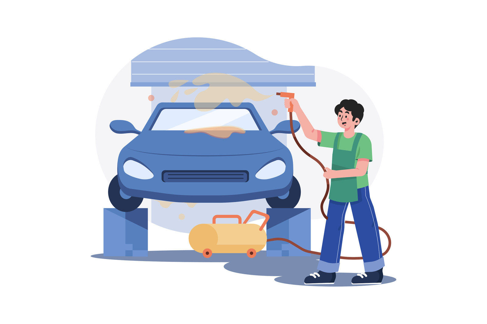 M488_Car Wash Service Illustrations M488_Car Wash Service Illustrations