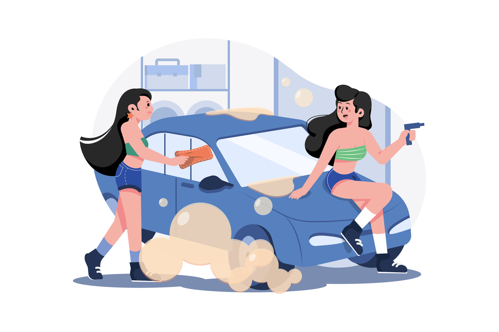 M488_Car Wash Service Illustrations M488_Car Wash Service Illustrations