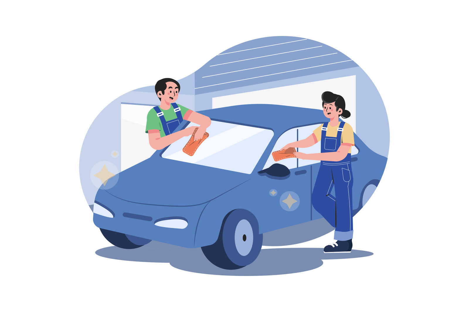 M488_Car Wash Service Illustrations M488_Car Wash Service Illustrations