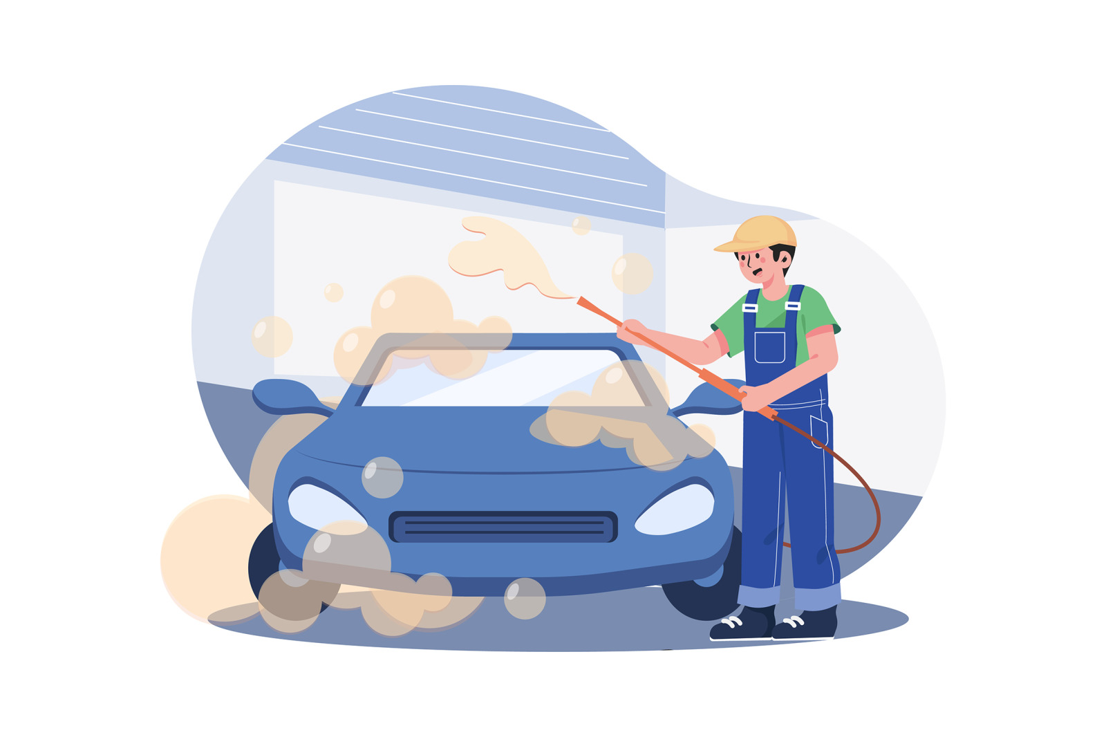 M488_Car Wash Service Illustrations M488_Car Wash Service Illustrations
