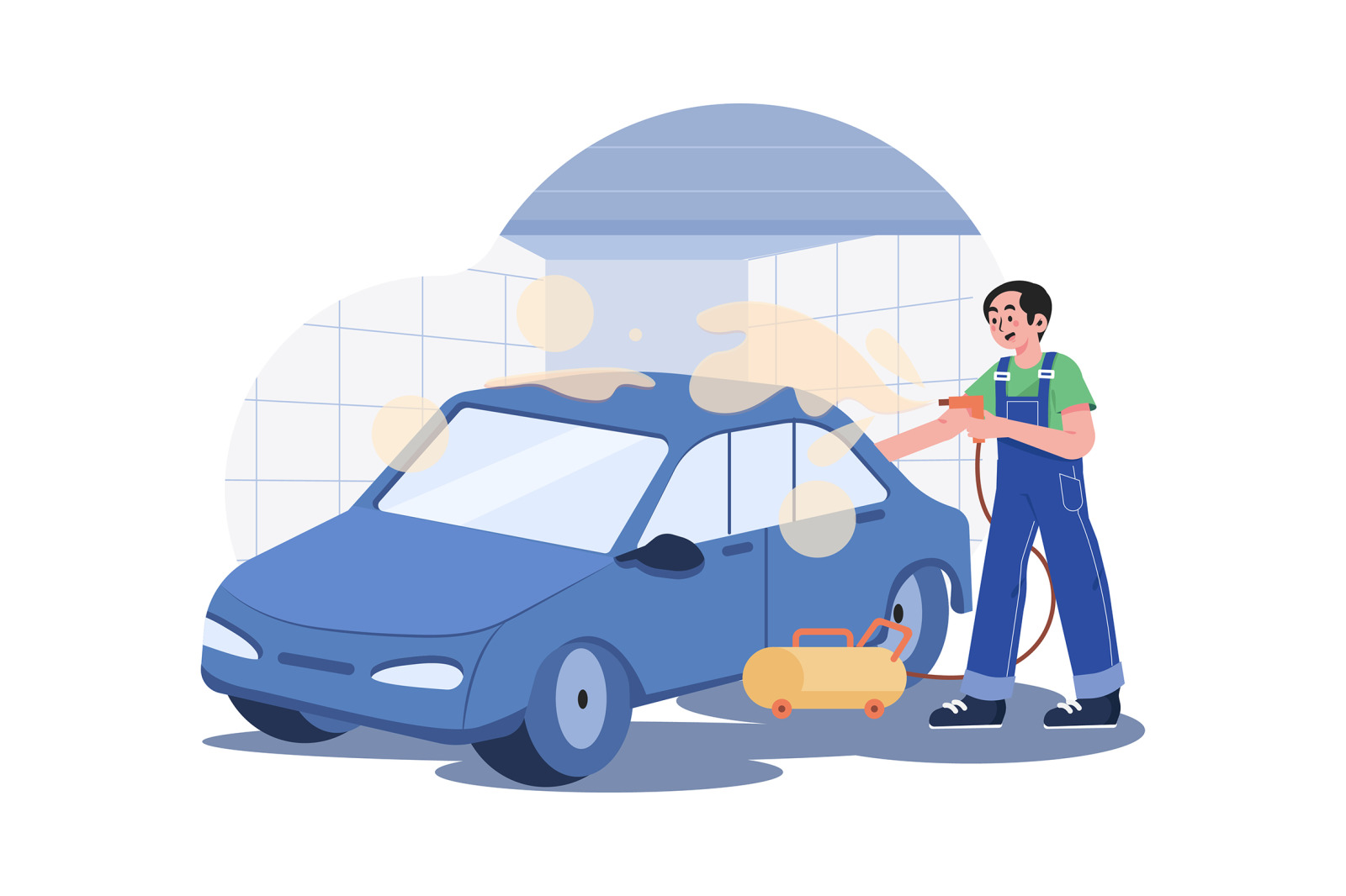 M488_Car Wash Service Illustrations M488_Car Wash Service Illustrations