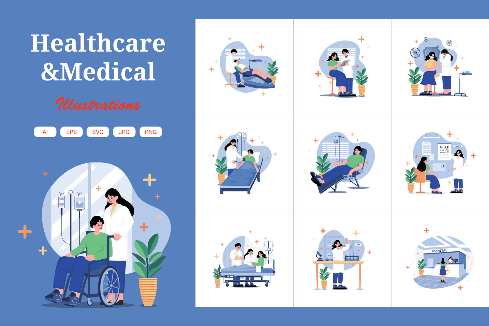 M501_Healthcare and Medical Illustration Pack