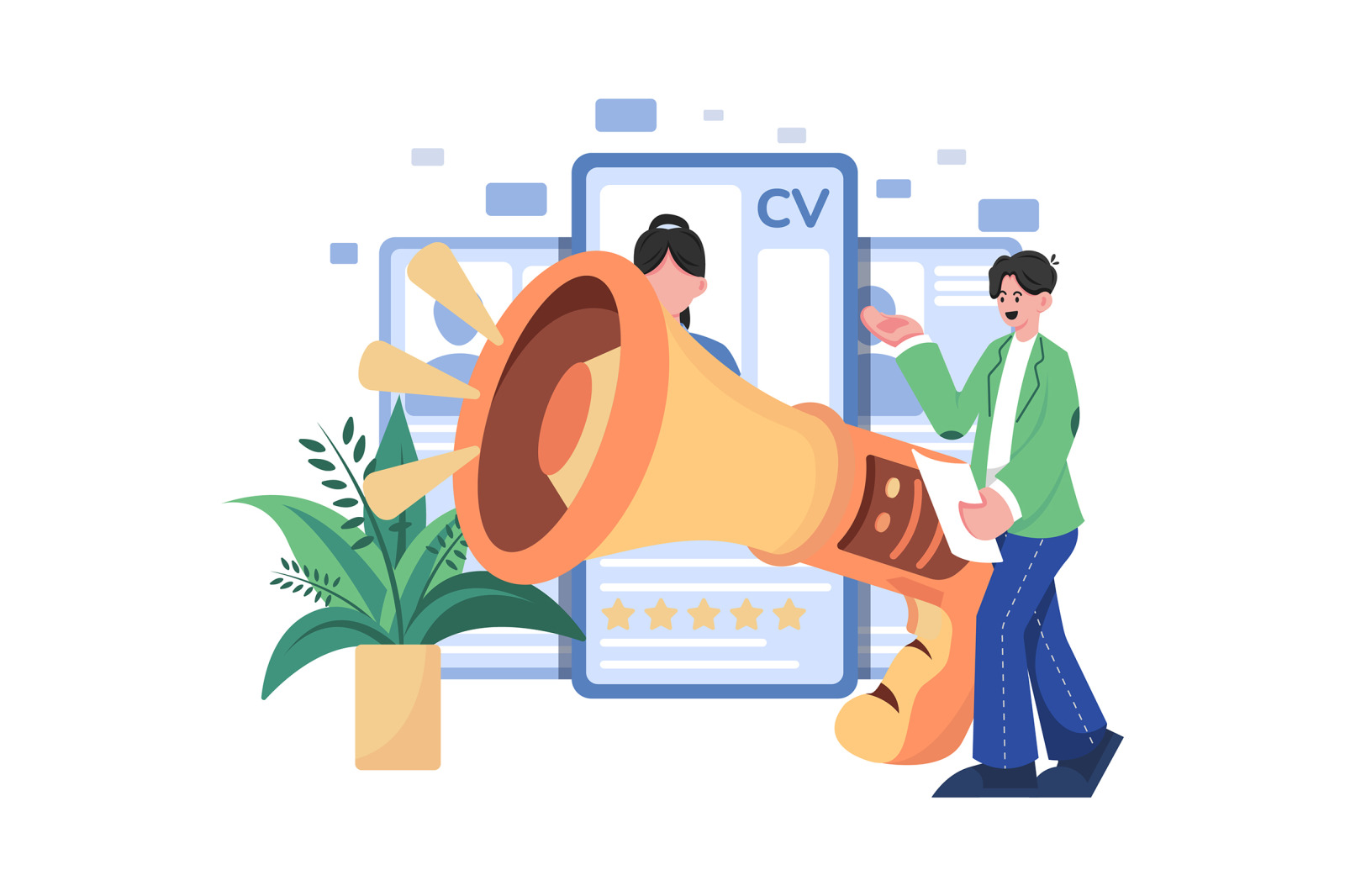 M502_Interview &amp; Hiring Illustration Pack