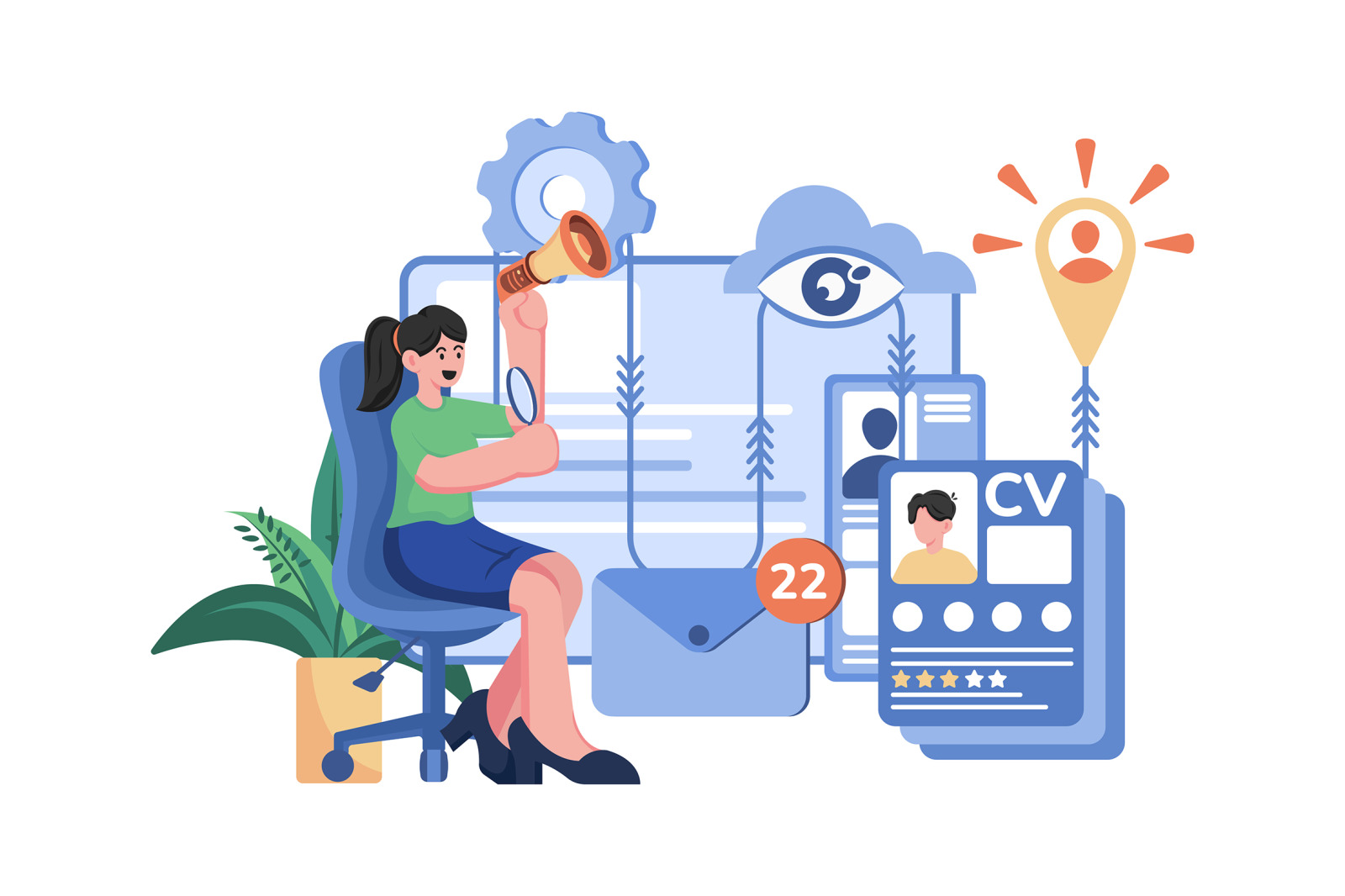 M502_Interview &amp; Hiring Illustration Pack