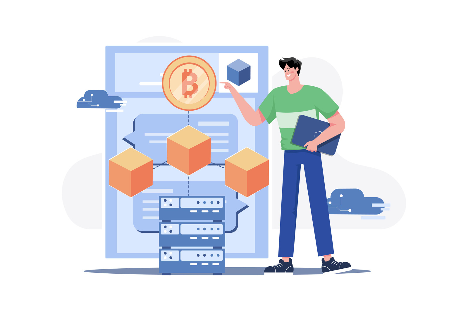 M503_Blockchain Technology Illustration Pack M503_Blockchain Technology Illustration Pack