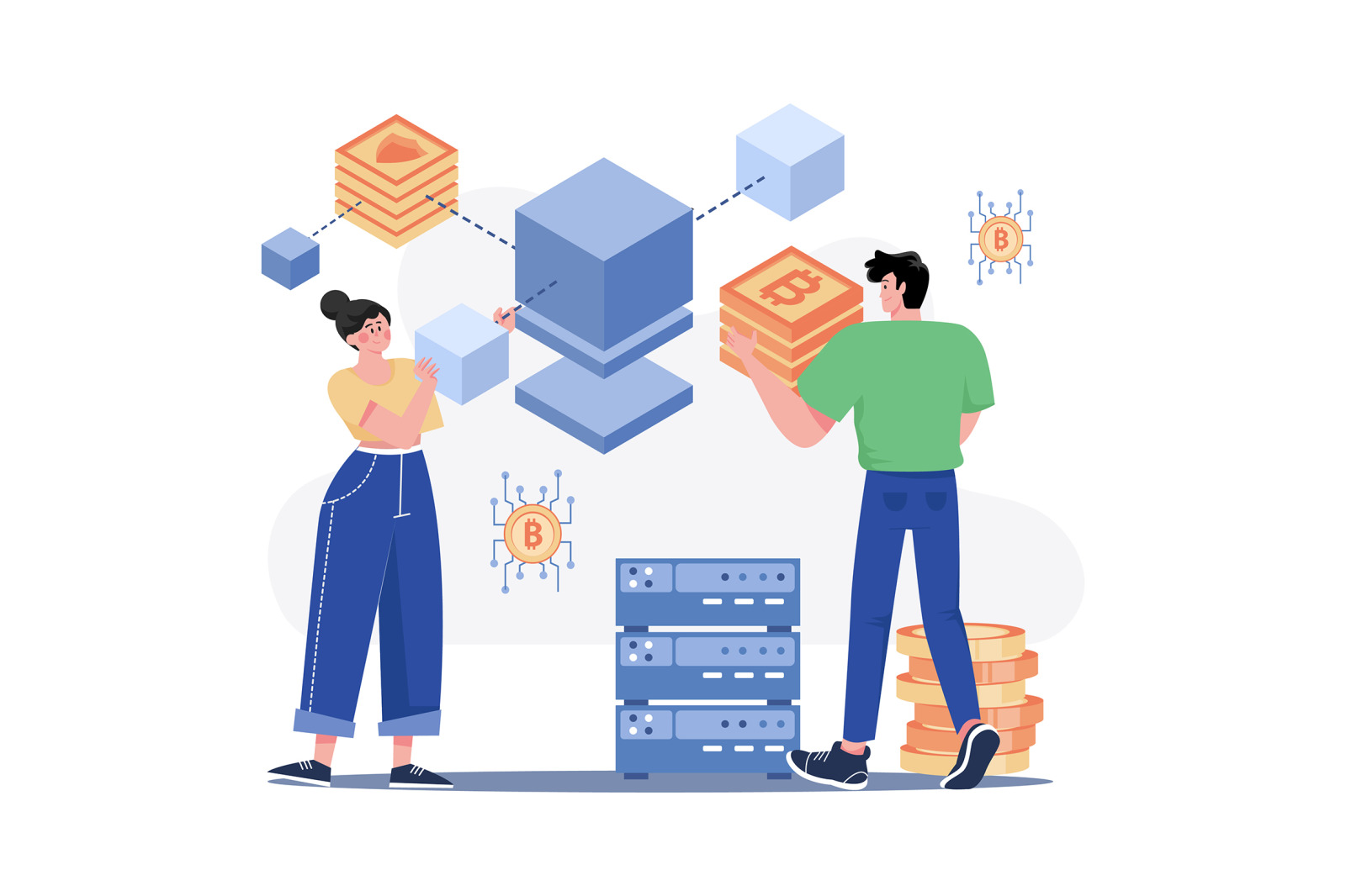 M503_Blockchain Technology Illustration Pack M503_Blockchain Technology Illustration Pack