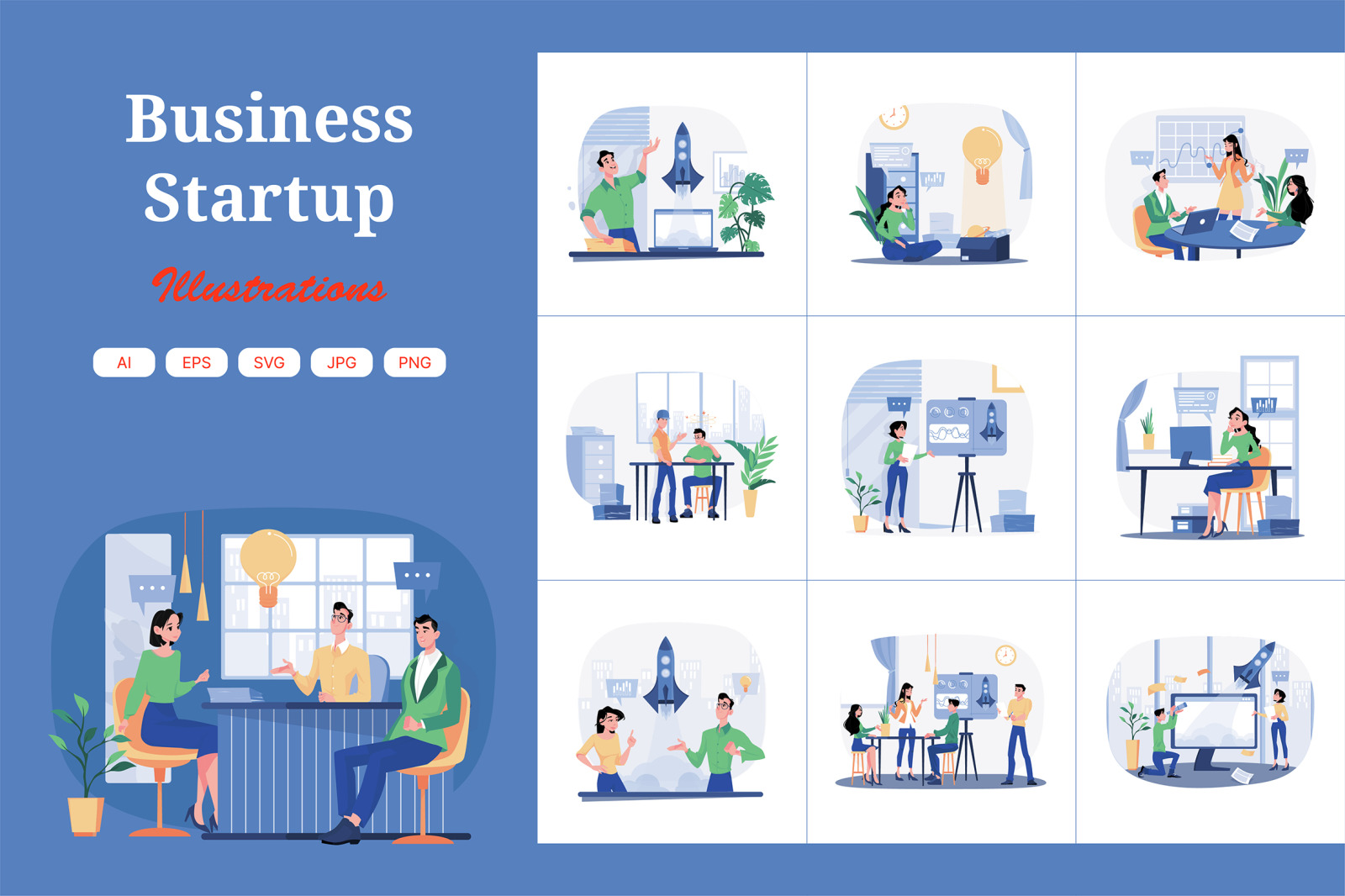 M489_Business Startup Illustrations M489_Business Startup Illustrations