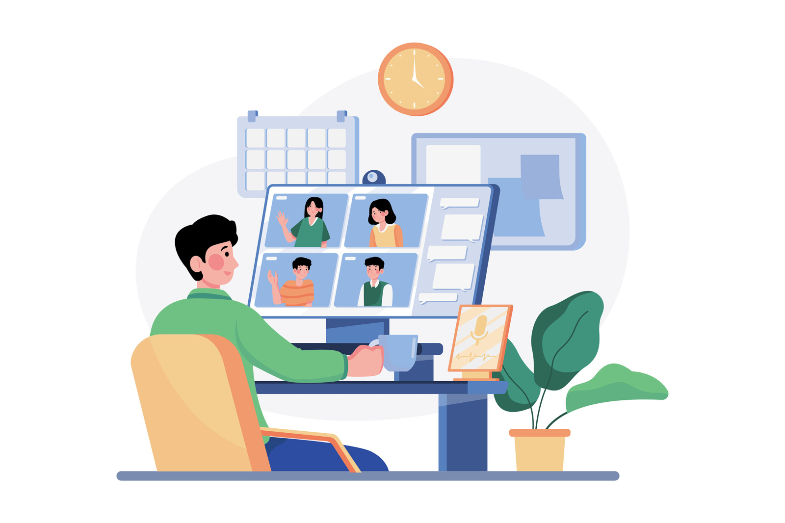 M508_Remote Working Illustration Pack