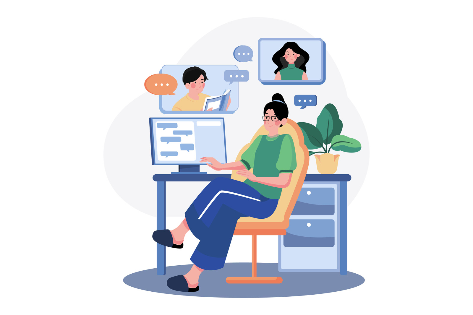 M508_Remote Working Illustration Pack