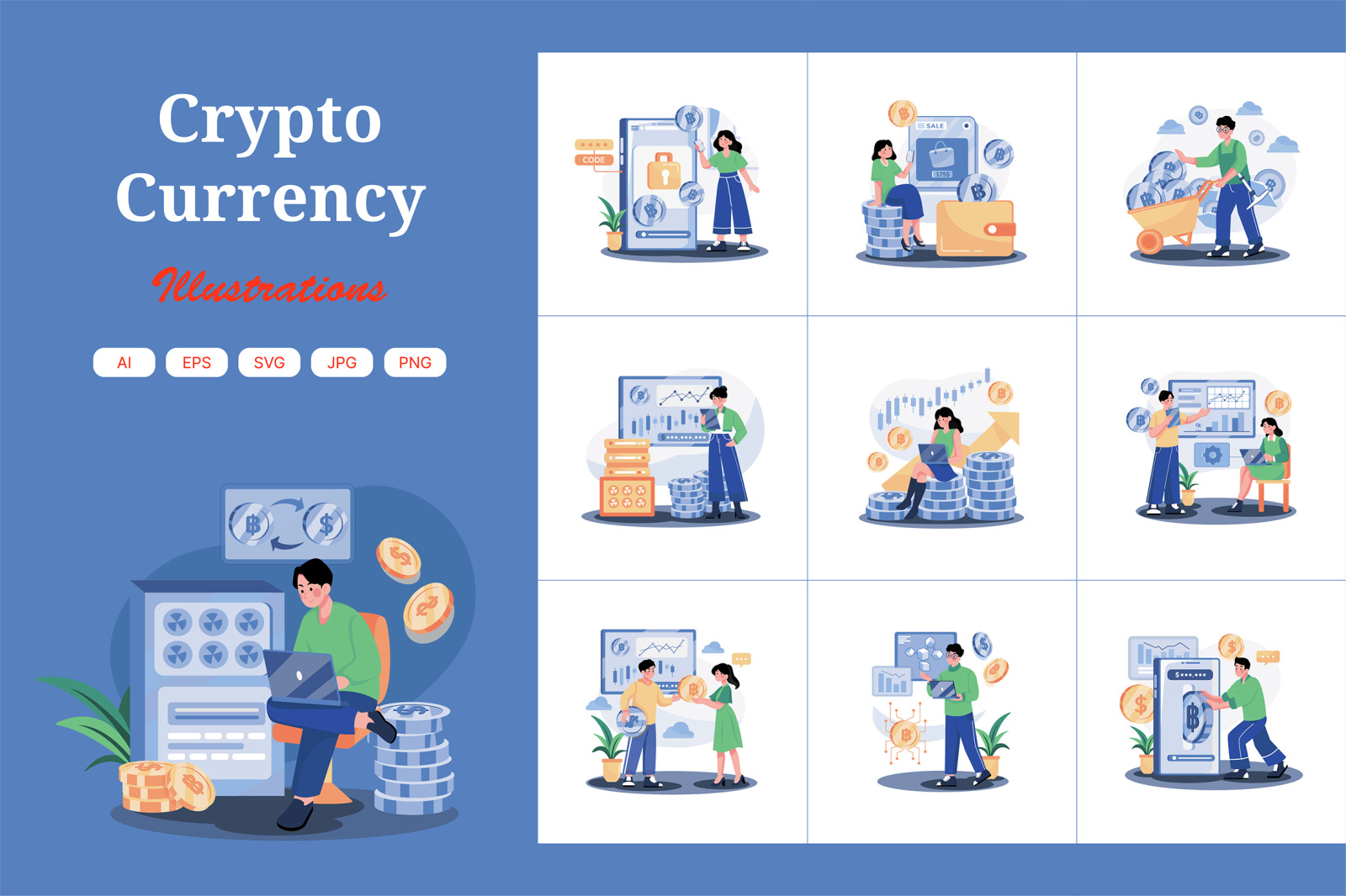 M470_Cryptocurrency Illustration Pack