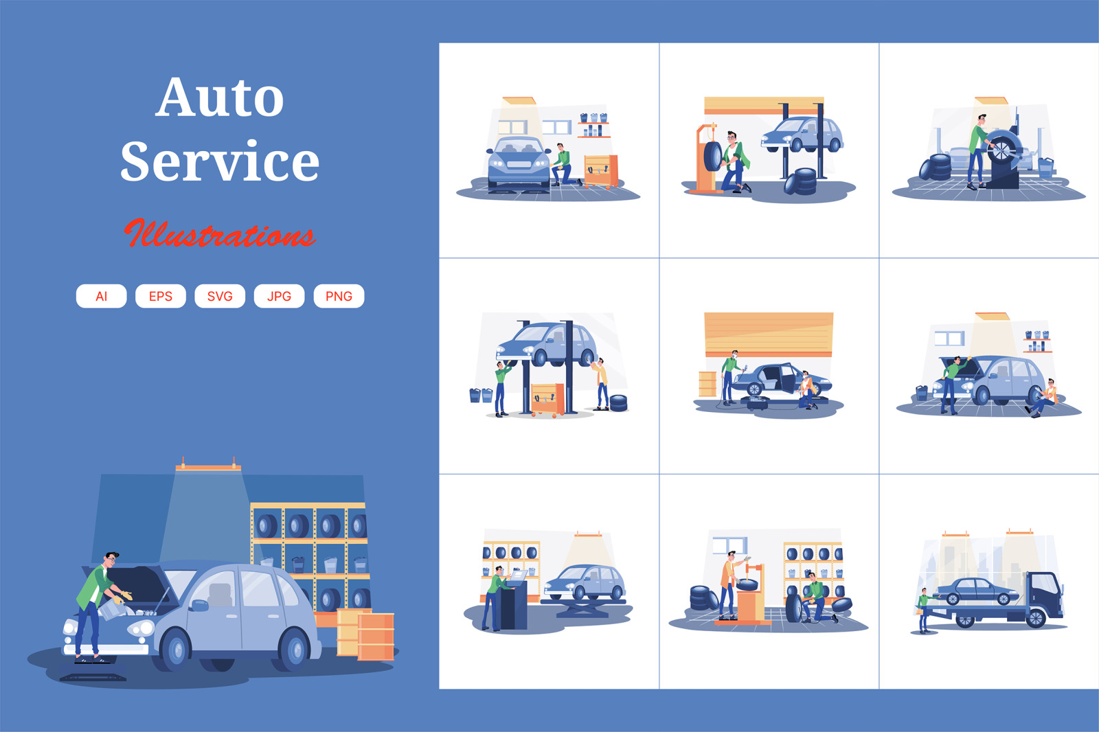 M484_Auto Service Illustrations M484_Auto Service Illustrations