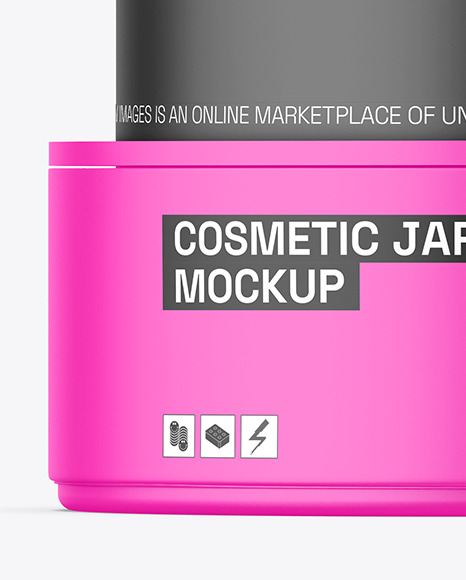 Matte Cosmetic Jar Mockup