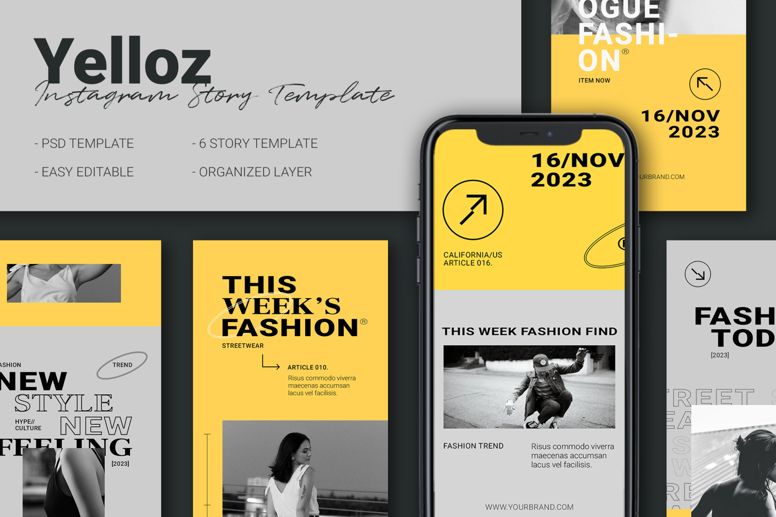 Yelloz Hype Instagram Stories Templates