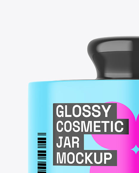 Glossy Cosmetic Jar Mockup