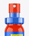 Glossy Spray Bottle Mockup