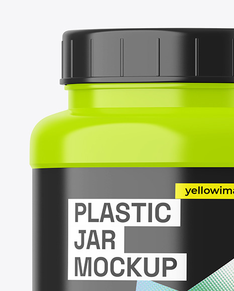 Glossy Plastic Jar Mockup