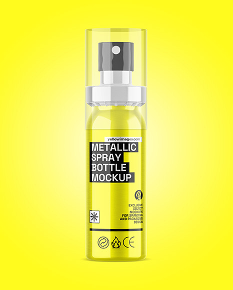 Metallized Spray Bottle Mockup