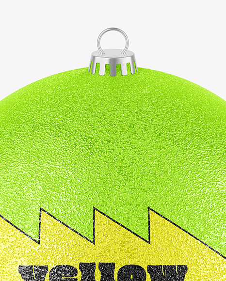 Glitter Christmas Ball Mockup