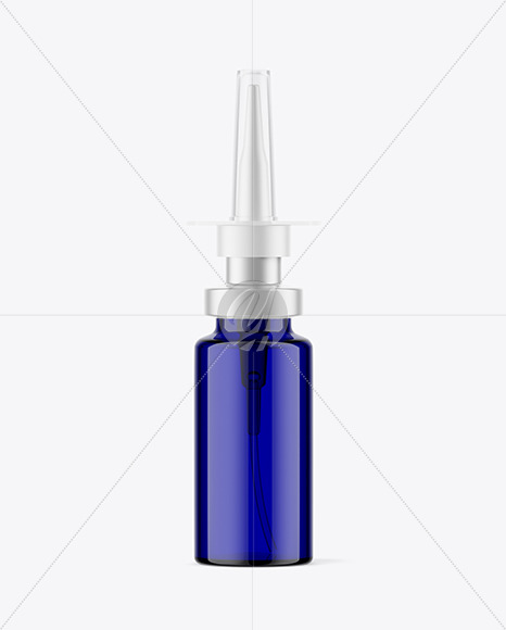 Colored Glass Nasal Spray Bottle Mockup