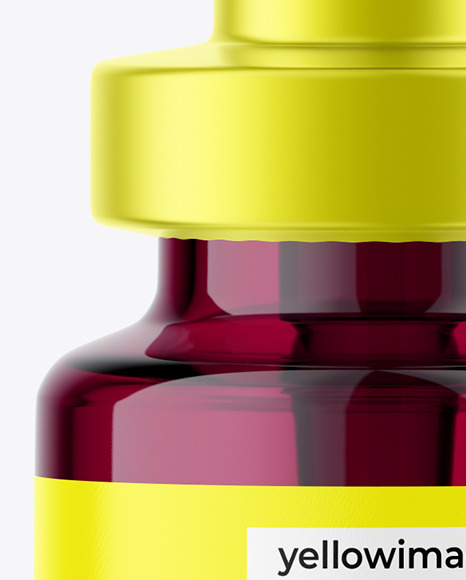 Colored Glass Nasal Spray Bottle Mockup