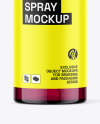 Colored Glass Nasal Spray Bottle Mockup