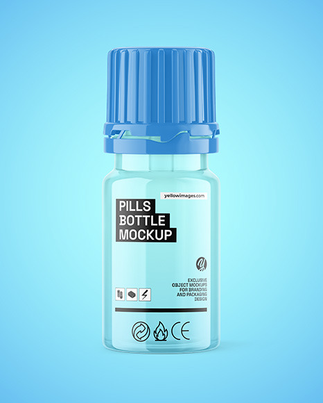 Clear Pills Bottle Mockup