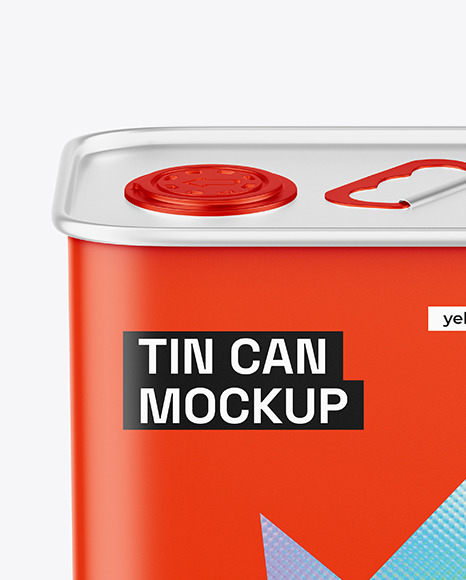 Matte Tin Can Mockup